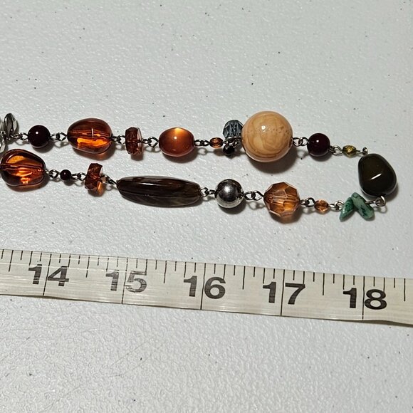 Artisan Boho Multi Gem Beaded Statement Necklace Fashion Jewelry Women - Picture 7 of 7